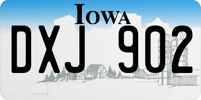 IA license plate DXJ902