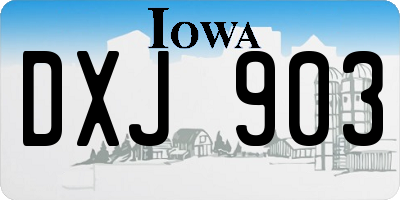 IA license plate DXJ903