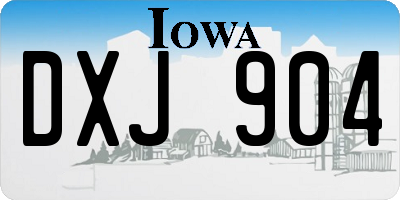 IA license plate DXJ904