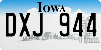 IA license plate DXJ944