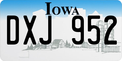 IA license plate DXJ952