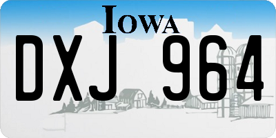 IA license plate DXJ964