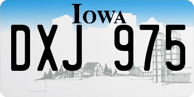 IA license plate DXJ975