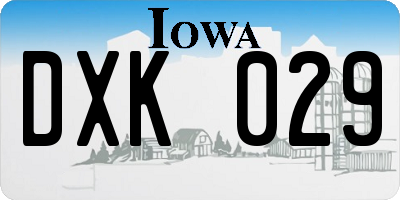 IA license plate DXK029