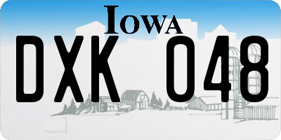 IA license plate DXK048