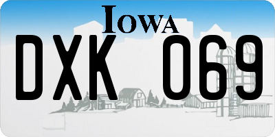 IA license plate DXK069