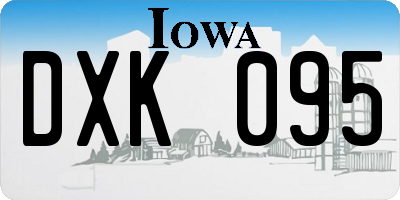 IA license plate DXK095