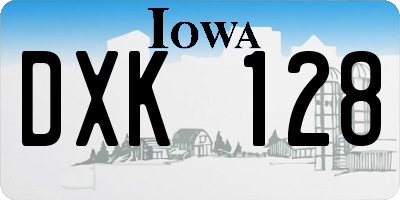 IA license plate DXK128