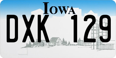 IA license plate DXK129