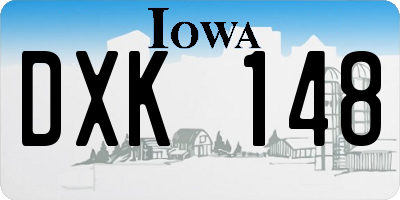 IA license plate DXK148