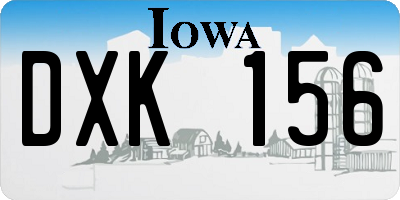 IA license plate DXK156
