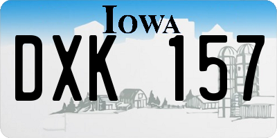 IA license plate DXK157