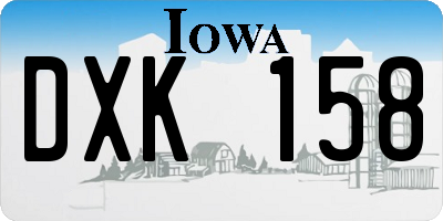 IA license plate DXK158