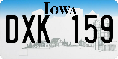 IA license plate DXK159