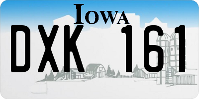 IA license plate DXK161