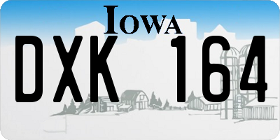 IA license plate DXK164