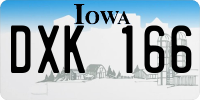 IA license plate DXK166