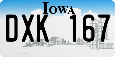 IA license plate DXK167