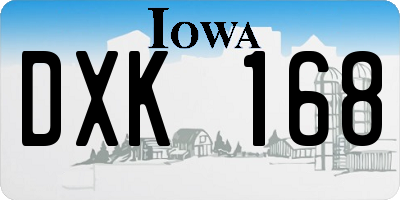 IA license plate DXK168
