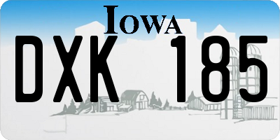 IA license plate DXK185