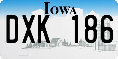 IA license plate DXK186
