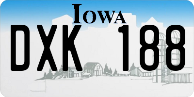 IA license plate DXK188