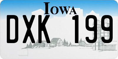 IA license plate DXK199