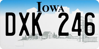 IA license plate DXK246