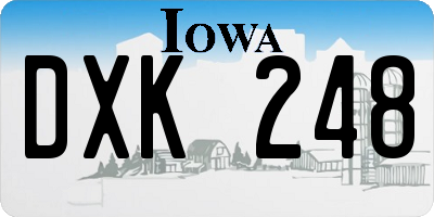 IA license plate DXK248