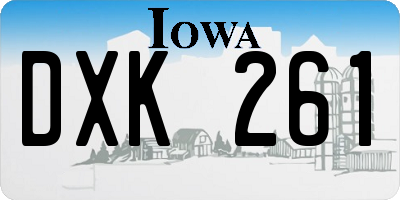 IA license plate DXK261