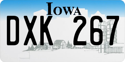 IA license plate DXK267