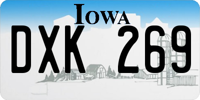 IA license plate DXK269