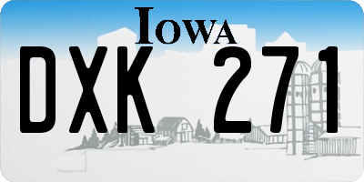 IA license plate DXK271