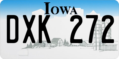 IA license plate DXK272