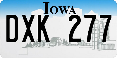 IA license plate DXK277