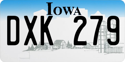 IA license plate DXK279