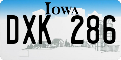 IA license plate DXK286