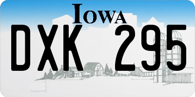 IA license plate DXK295