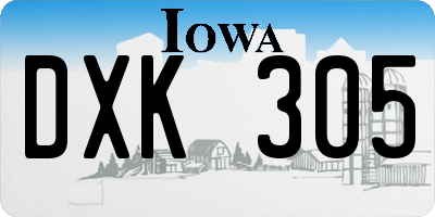 IA license plate DXK305