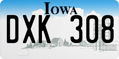 IA license plate DXK308