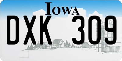 IA license plate DXK309