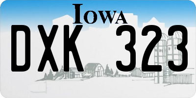 IA license plate DXK323