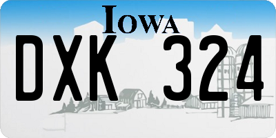 IA license plate DXK324