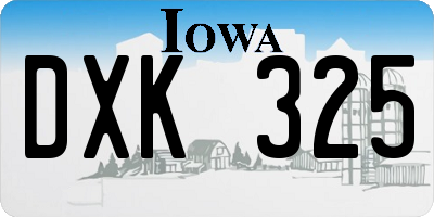 IA license plate DXK325