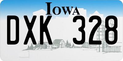 IA license plate DXK328