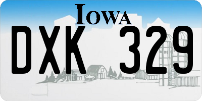 IA license plate DXK329