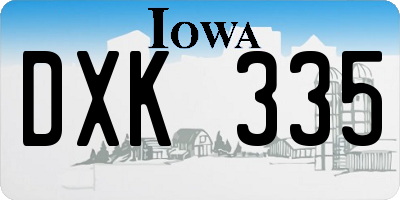 IA license plate DXK335