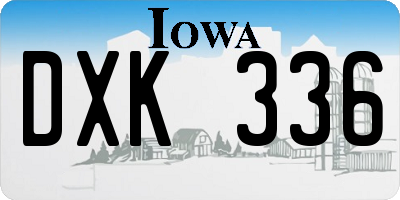 IA license plate DXK336