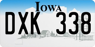 IA license plate DXK338
