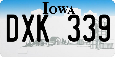 IA license plate DXK339